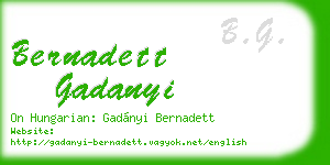 bernadett gadanyi business card