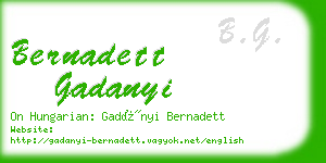 bernadett gadanyi business card